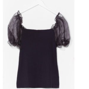 Organza sleeve top